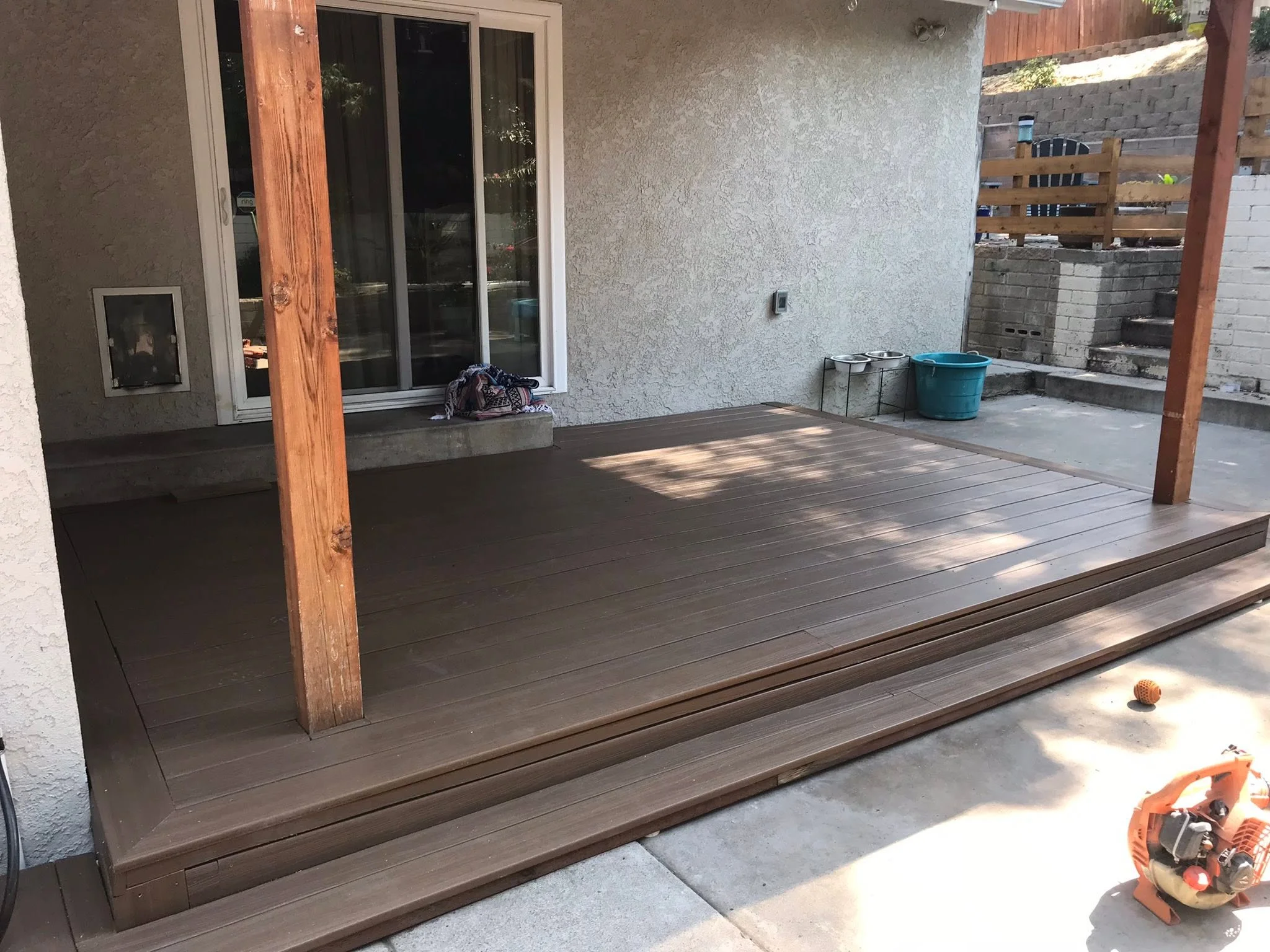Covered patio deck installation improving an outdoor living area in Chula Vista.